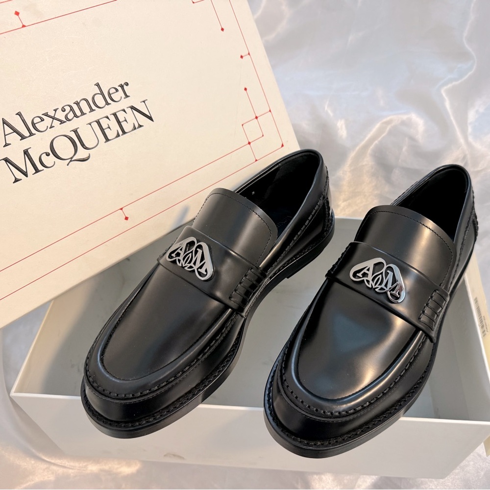 BNIB**Alexander McQueen Black Slip-On Loafers